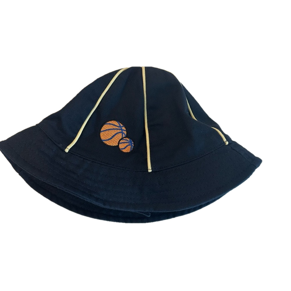 10/20$ Navy Bucket Hat with Basketball for infants